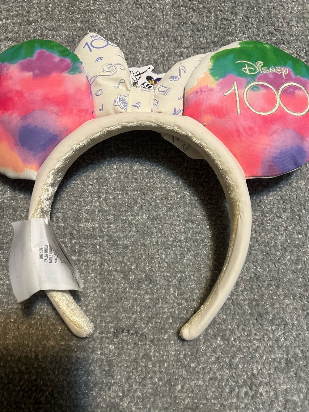 Disney` Parks 100 Years Special Moments Music Band Leader Minnie Ears Headband - Picture 5 of 6